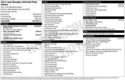 2014 Jeep Wrangler Unlimited Polar Edition