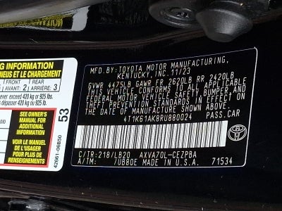 2024 Toyota Camry XSE