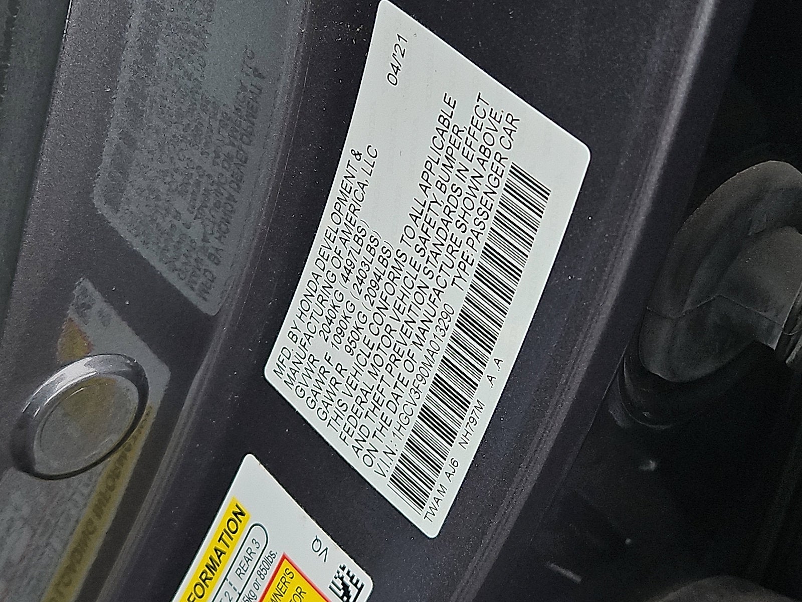 2021 Honda Accord Hybrid Touring