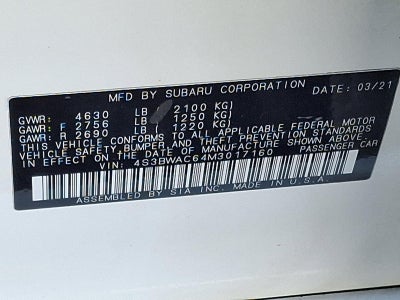 2021 Subaru Legacy Premium CVT