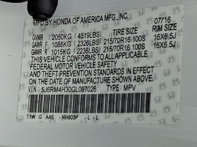 2016 Honda CR-V LX AWD