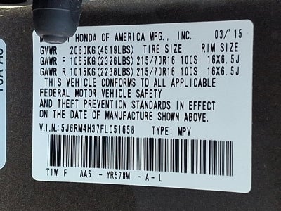 2015 Honda CR-V LX AWD