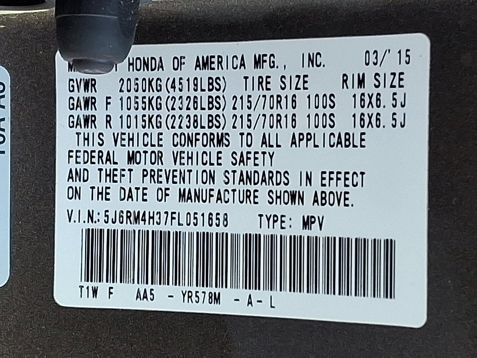 2015 Honda CR-V LX AWD