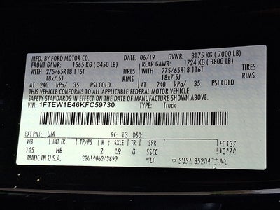 2019 Ford F-150 Lariat