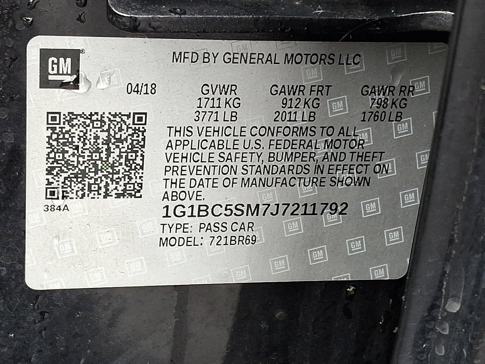 2018 Chevrolet Cruze Sedan LS (Automatic)