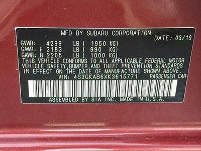2019 Subaru Impreza 2.0i