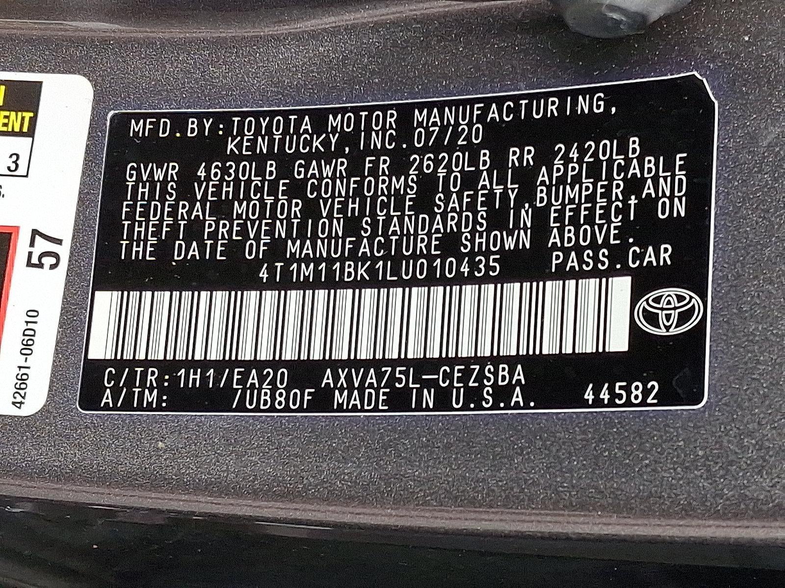 2020 Toyota Camry SE Auto AWD (Natl)