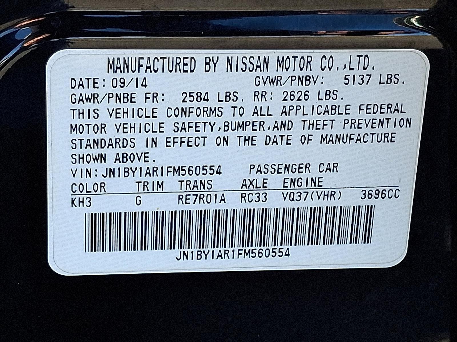 2015 INFINITI Q70 3.7 AWD