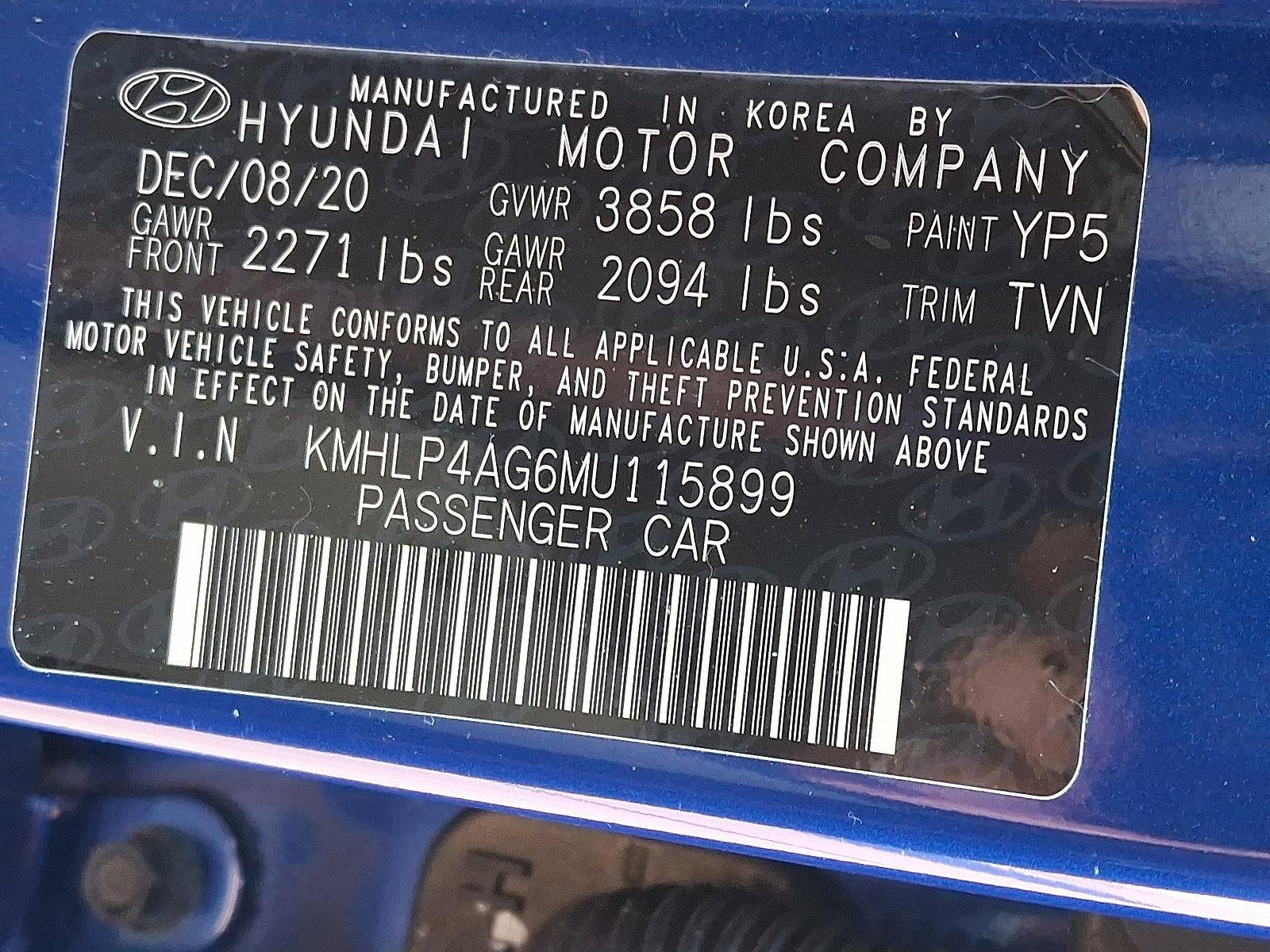 2021 Hyundai ELANTRA Limited IVT *Ltd Avail*