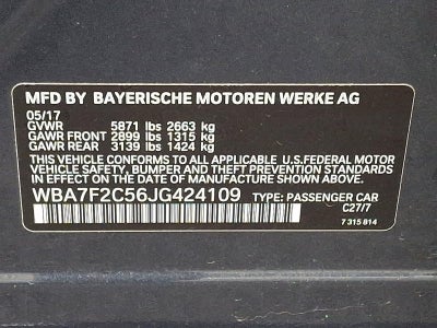 2018 BMW 750i xDrive Sedan