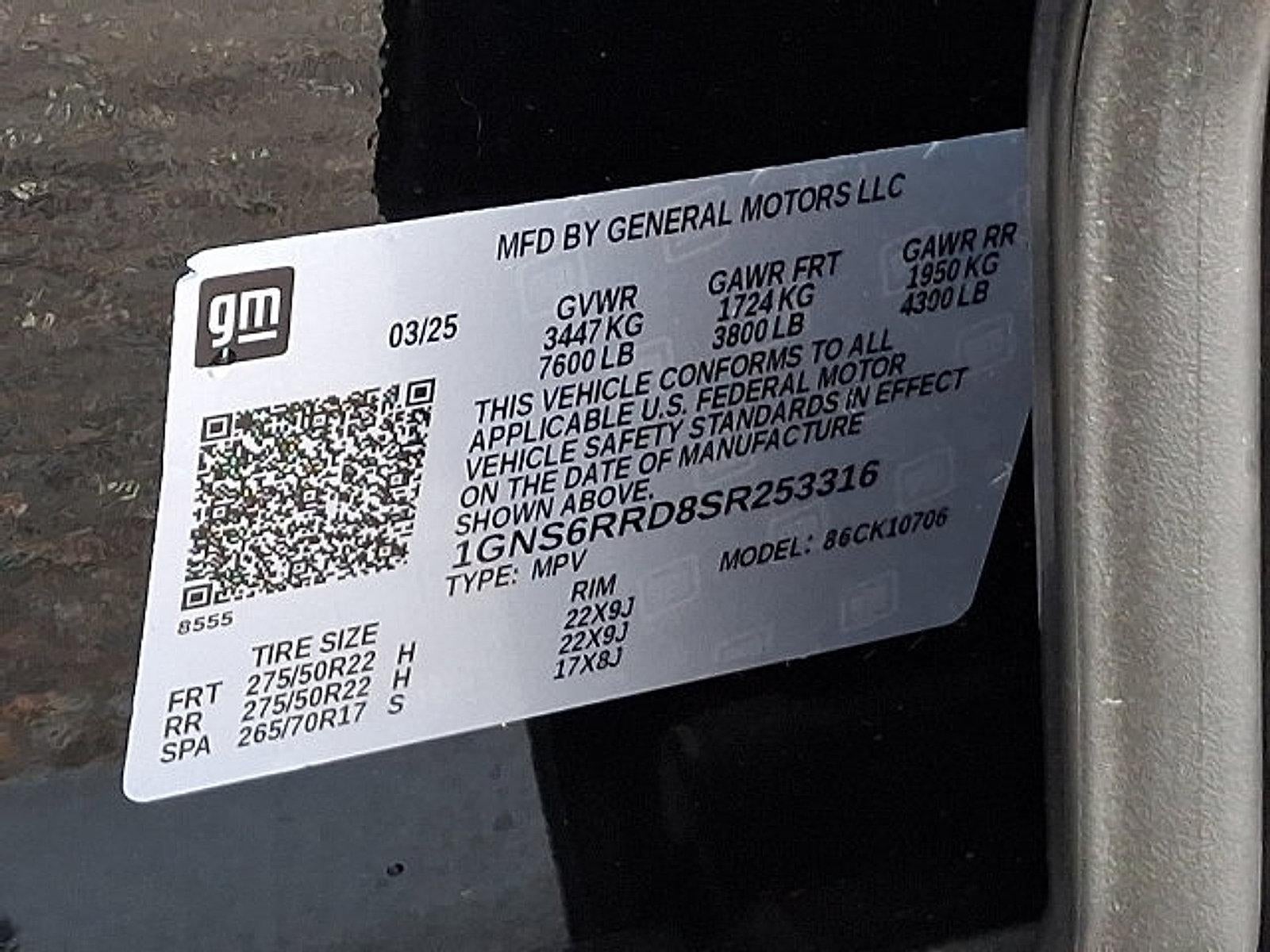 2025 Chevrolet Tahoe 4WD RST