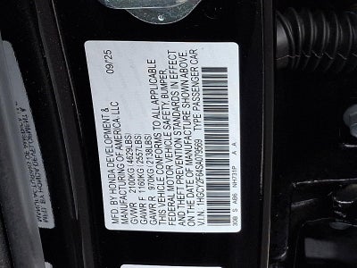 2025 Honda Accord Hybrid EX-L Sedan