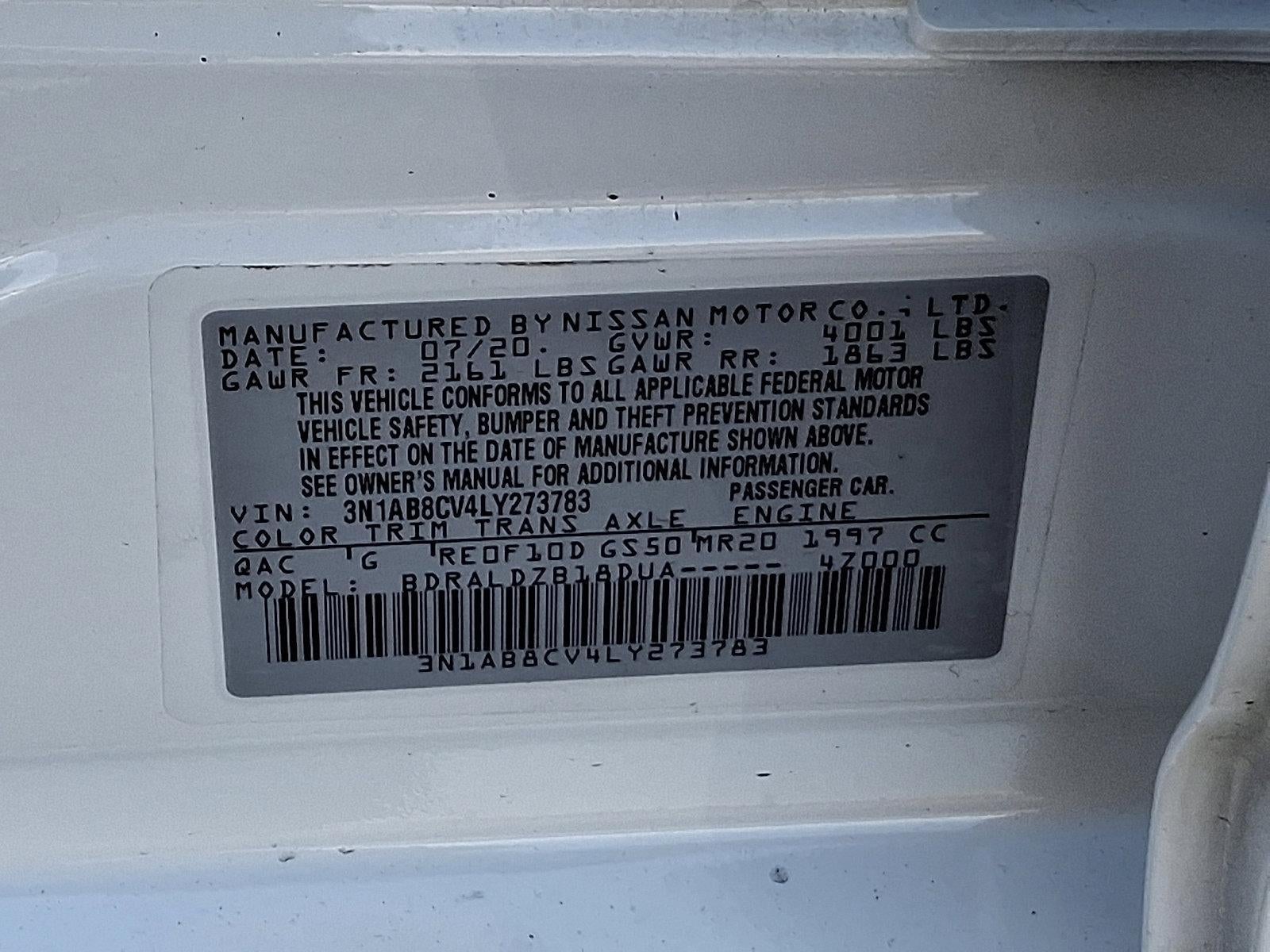 2020 Nissan Sentra SV CVT