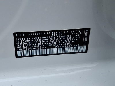 2018 Volkswagen Golf SportWagen 1.8T S Manual 4MOTION