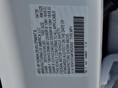 2026 Honda Pilot EX-L AWD