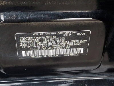 2021 Subaru WRX Manual