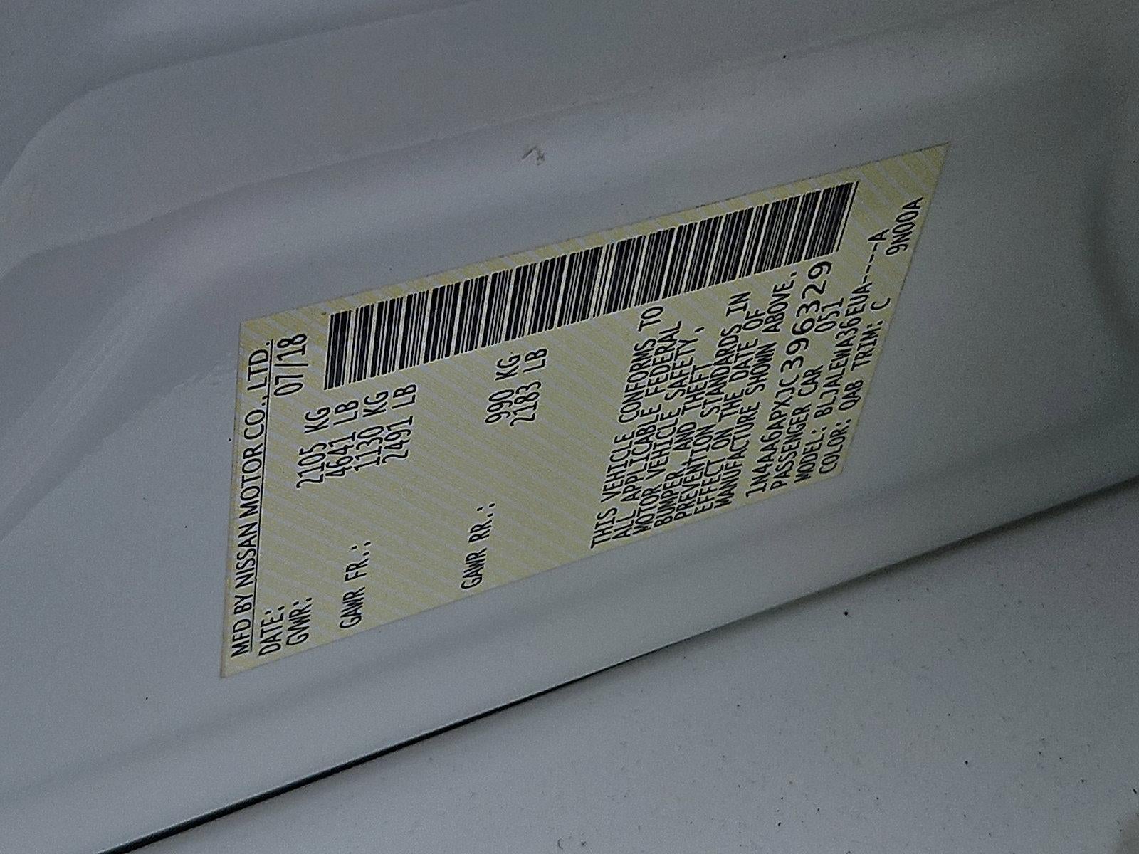 2018 Nissan Maxima SL 3.5L