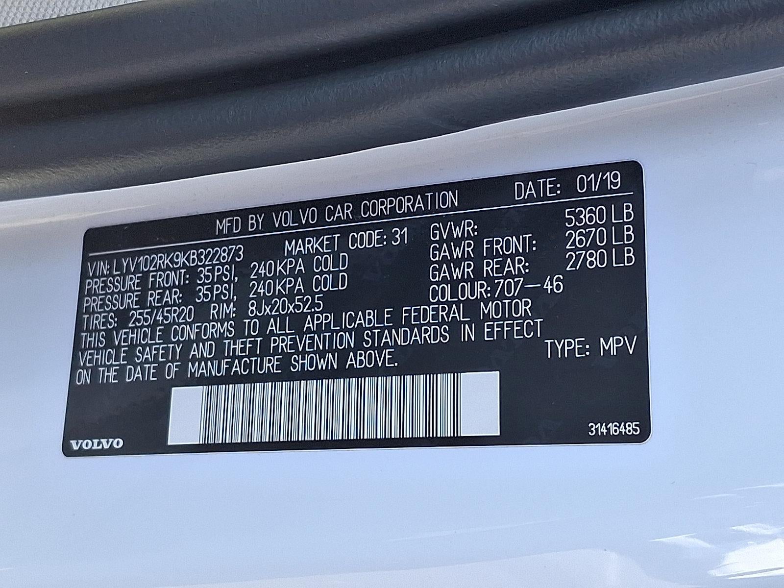 2019 Volvo XC60 T5 AWD Momentum