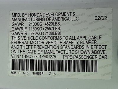 2023 Honda Accord Hybrid Sport Sedan