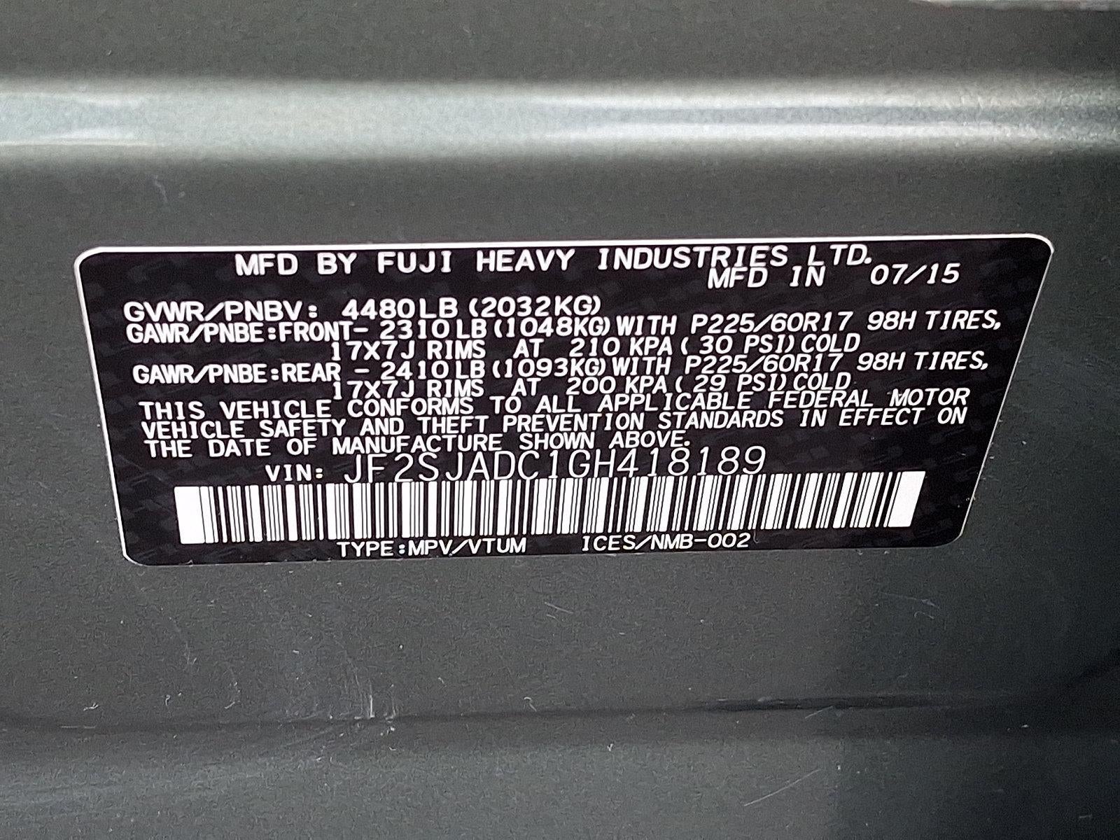 2016 Subaru Forester 2.5i Premium CVT