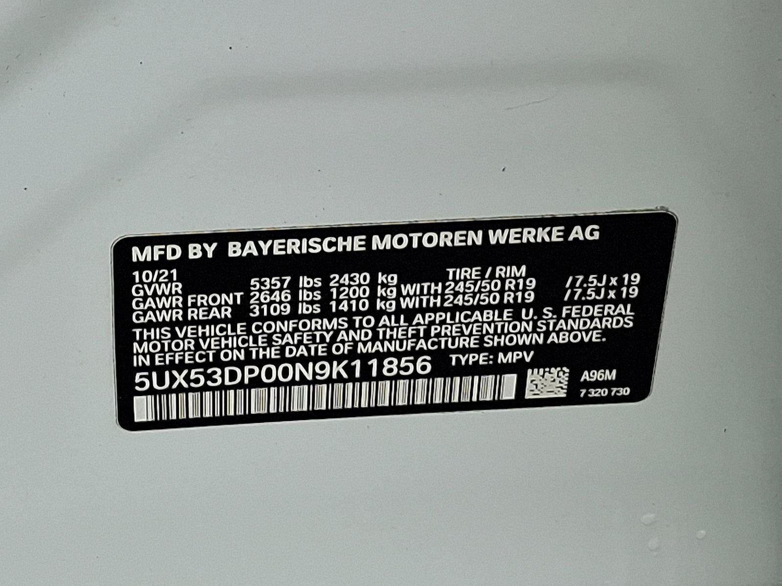 2022 BMW X3 xDrive30i Sports Activity Vehicle