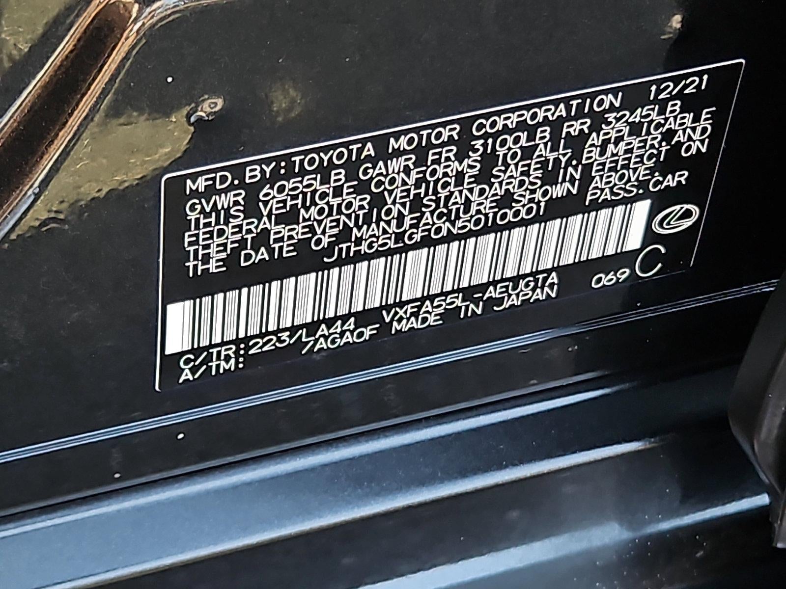 2022 Lexus LS 500 AWD