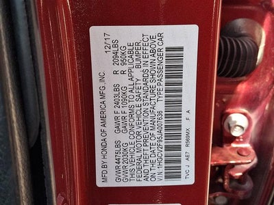 2018 Honda Accord Sedan Touring 2.0T Automatic