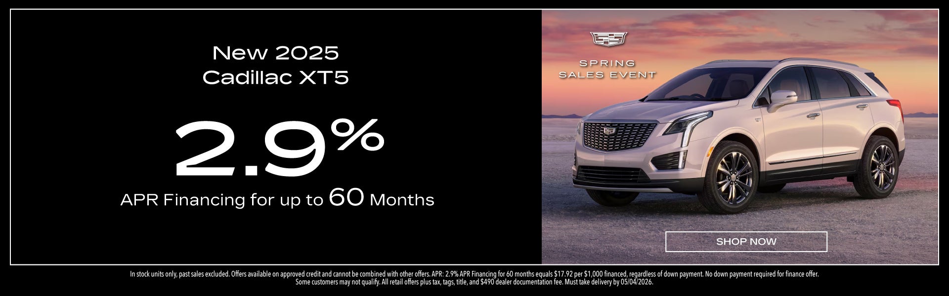 New 2025 Cadillac XT5