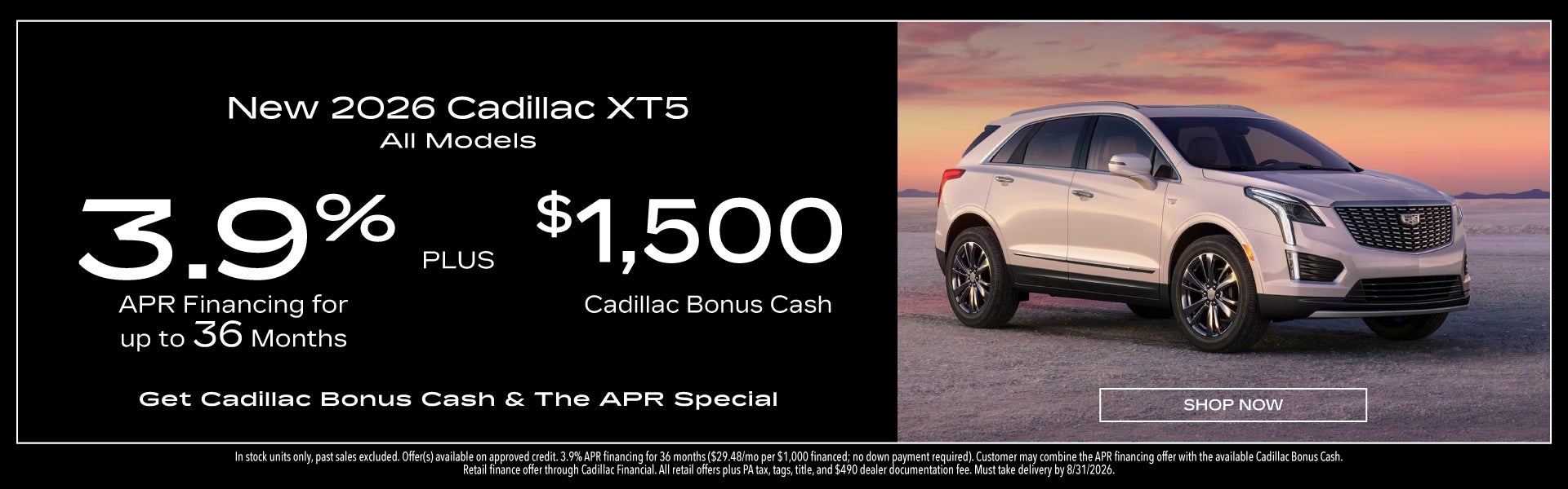 New 2026 Cadillac XT5 All Models