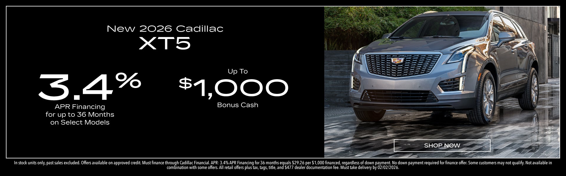 New 2026 Cadillac XT5