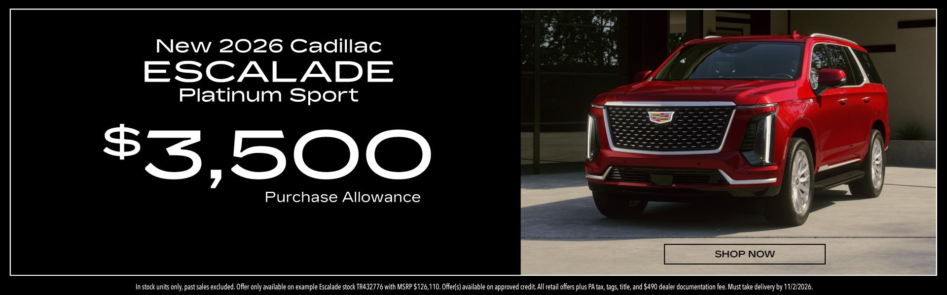 New 2026 Cadillac Escalade