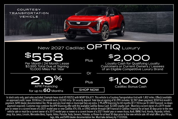New 2027 Cadillac OPTIQ Luxury