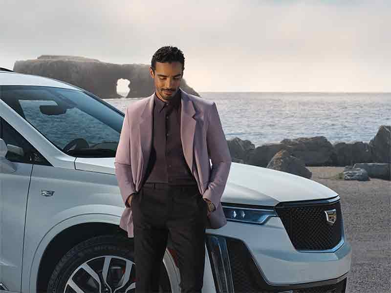 Faulkner Cadillac Trevose in TREVOSE PA customer parked with new lease